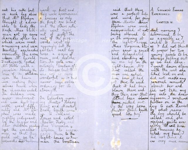 Hyde Park Gate News, family magazine of Virginia Woolf and Vanessa Bell, 1891-1892. Creator: Vanessa Bell.