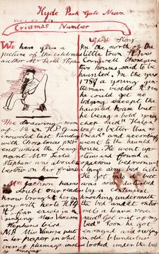 Hyde Park Gate News, family magazine of Virginia Woolf and Vanessa Bell, 1891-1892. Creators: Virginia Woolf, Vanessa Bell