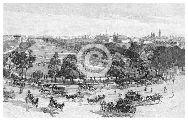 Hyde Park, Sydney, New South Wales, Australia, 1886.Artist: JR Ashton