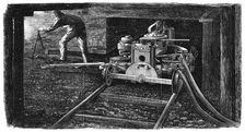 Hydraulic coal cutting machine, named The Iron Man, 1867