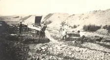 Hydraulic development of the Strelochny mine - Rock enrichment., 1909. Creator: Vladimir Ivanovich Fedorov