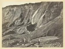 Hydraulic Gold Mining, Near Dutch Flats, California, C. P. R. R., 1868/69. Creator: Andrew Joseph Russell