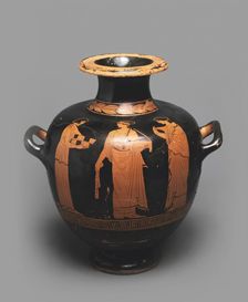 Hydria (Kalpis) with a Depiction of a Scene in Gynaeceum. Attic pottery