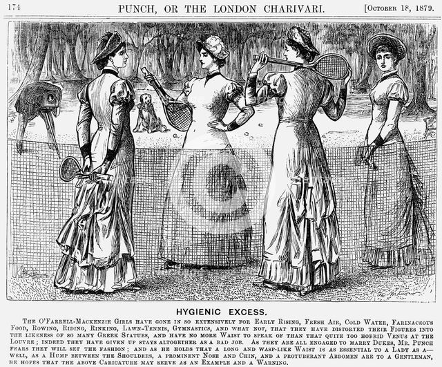 'Hygienic Excess', 1879. Creator: George du Maurier.
