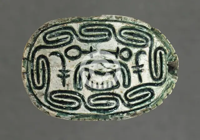 Hyksos Scarab with Foreign King's Name (image 1 of 2), 13th-16th Dynasties (1786-1569 B.C.). Creator: Unknown.