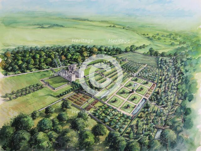 Hylton castle, early 18th century, (c1980-2010) Artist: Peter Dunn.