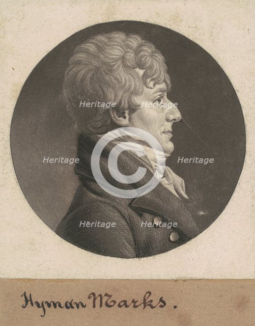 Hyman Marks, 1805. Creator: Charles Balthazar Julien Févret de Saint-Mémin.