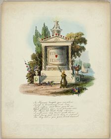 Hymen's Temple (valentine), c. 1843. Creator: Unknown