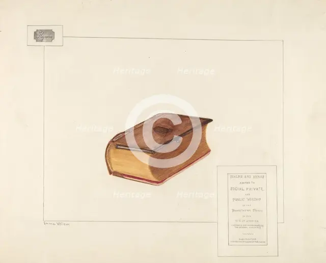 Hymn Book, c. 1937. Creator: Emma Wilson.