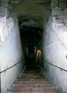 Hypogeum of Volumini, partial interior view, entrance stairs