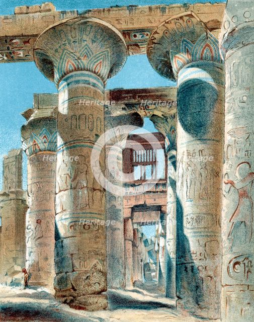 Hypostyle hall, temple of Amon-Re, Karnak, Ancient Egypt, 14th-13th century BC (1892). Artist: Unknown