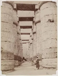 Hypostyle Hall, Temple of Karnak. Luxor, East Bank, 19th century. Creator: Zangaki