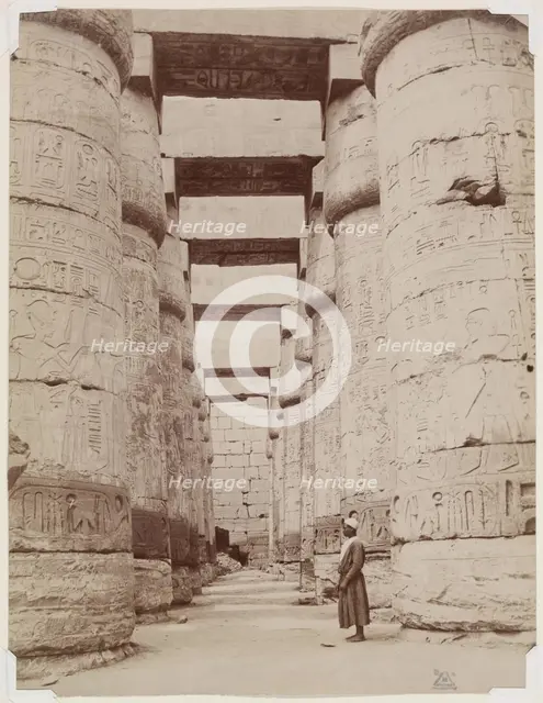 Hypostyle Hall, Temple of Karnak. Luxor, East Bank, 19th century. Creator: Zangaki.