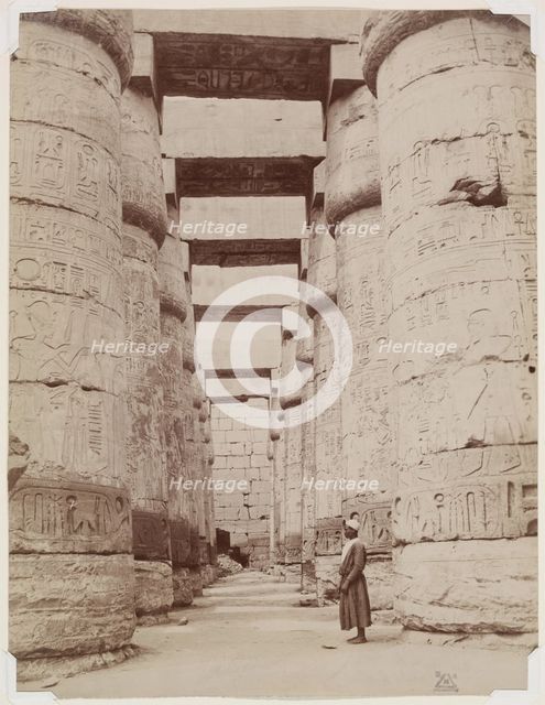 Hypostyle Hall, Temple of Karnak. Luxor, East Bank, 19th century. Creator: Zangaki.