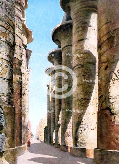 Hypostyle Hall, Temple Karnak, Luxor, Egypt, 20th Century. Artist: Unknown