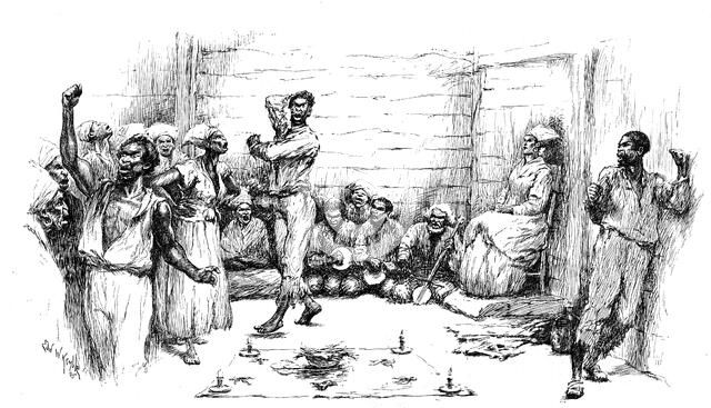 Hypnotic trance induced during Voodoo dance rites, Louisiana, USA, 1886. Artist: Unknown