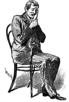 Hypnosis subject suffering from imaginary toothache, 1891. Creator: Unknown