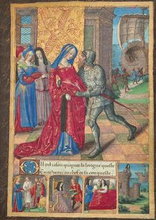 Hypsipyle Bids Farewell to Jason; Ovid, Excerpts from Heroides, about 1493. Creator: Master of the Chronique Scandaleuse