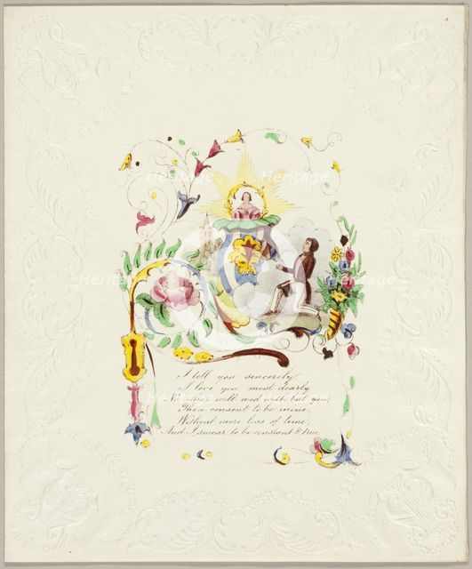 I Tell You Sincerely (Valentine), c. 1840. Creator: George Kershaw.