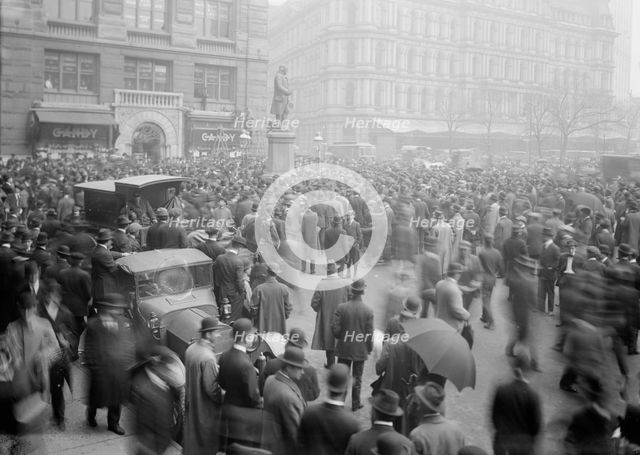 I.W.W. Meeting, Park Row, between c1910 and c1915. Creator: Bain News Service.