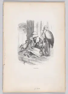 I was a widow from Scenes from the Private and Public Life of Animals, ca. 1837-47. Creator: Louis-Henri Brevière