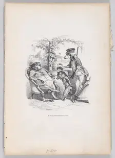 I was ignominiously arrested from Scenes from the Private and Public Life of Animal..., ca. 1837-47. Creator: Pierre Francois Godard