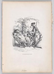 I was ignominiously arrested from Scenes from the Private and Public Life of Animal..., ca. 1837-47. Creator: Pierre Francois Godard