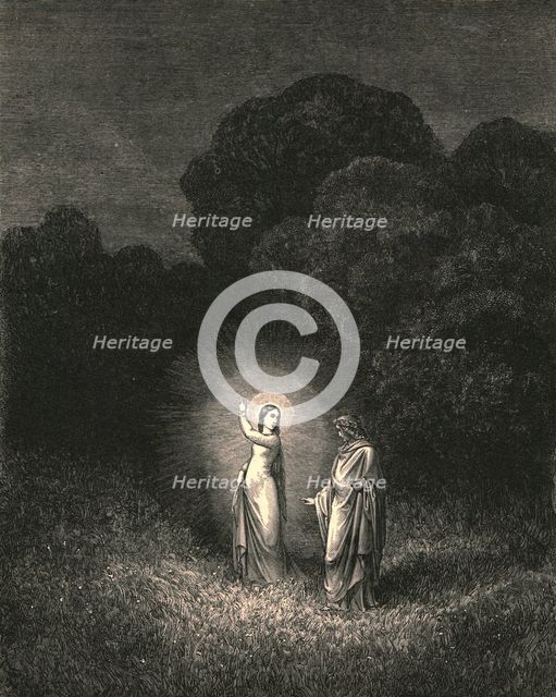 'I, who now bid thee on this errand forth, am Beatrice', c1890.  Creator: Gustave Doré.
