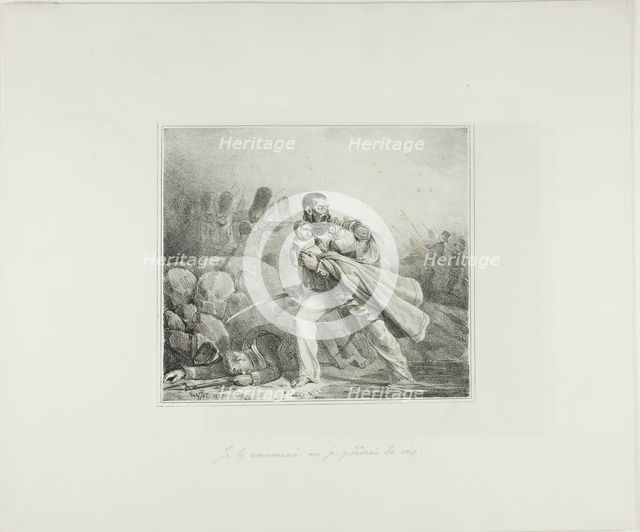 I Will Save Him or Perish, 1825. Creator: Auguste Raffet.
