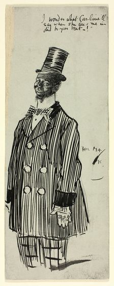 I Wonder What Caroline'll Say, 1898. Creator: Philip William May