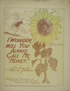 I wonder will you always call me "honey" 1900 (Inferred). Creators: Unknown, Elmer Chickering