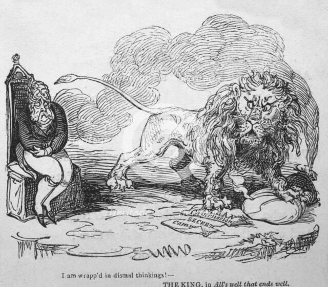 'I am wrapp'd in dismal thinkings!', c1820. Creator: George Cruikshank.
