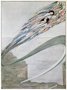 I am born of a thousand storms, and grey with the rushing rains, from The Year's at The Spring, 1920 Creator: Harry Clarke (1889 - 1931)