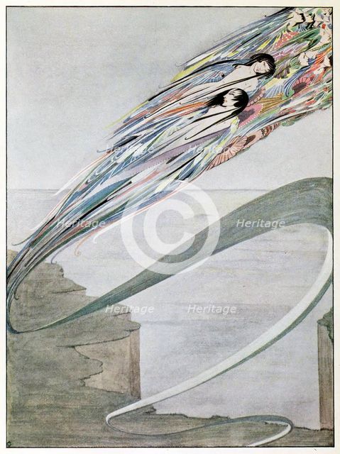 I am born of a thousand storms, and grey with the rushing rains, from The Year's at The Spring, 1920 Creator: Harry Clarke (1889 - 1931).