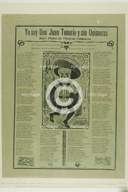 I Am Don Juan Tenorio, n.d. Creator: José Guadalupe Posada.