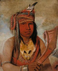 I-an-be-w'ah-dick, Male Caribou, a Brave, 1836. Creator: George Catlin