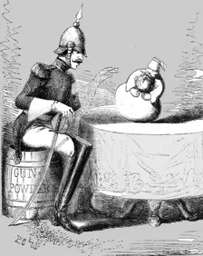 "I Cannot Upset This Little Turk"; The Crimea 1854. Creator: Unknown
