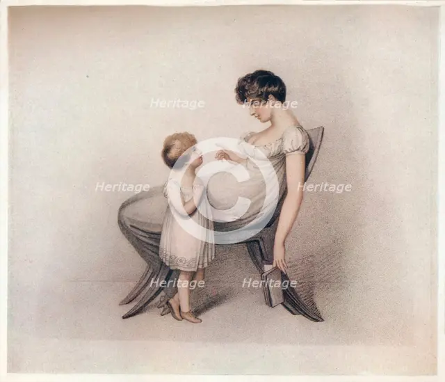 'I Could Not Learn My Book Mama', c1810. Artist: Adam Buck.