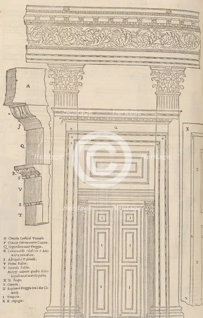 I dieci libri dell'architettura di M. Vitruvio tradutti et commentati da monsignor Barbaro..., 1556. Creators: Vitruvius, Andrea Palladio, Daniele Barbaro, Giuseppe Porta.
