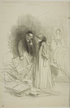 I don't dare take them down yet...it would hurt him too much, c. 1892. Creator: Jean Louis Forain