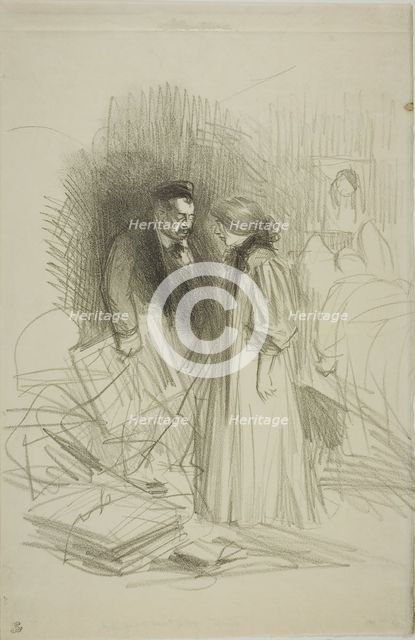 I don't dare take them down yet...it would hurt him too much, c. 1892. Creator: Jean Louis Forain.