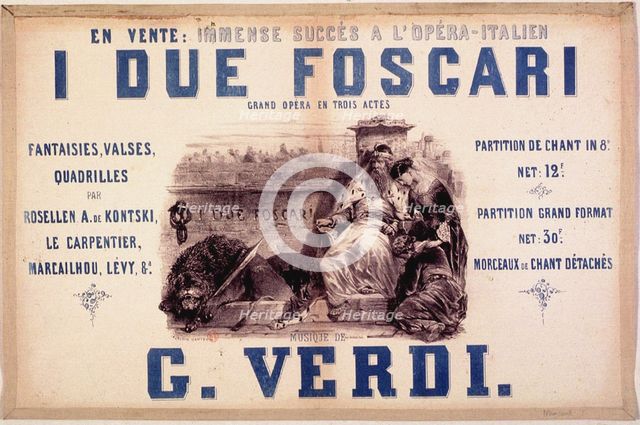 I due Foscari (The Two Foscari). Opera in three acts by Giuseppe Verdi, Paris, 1870-1875.