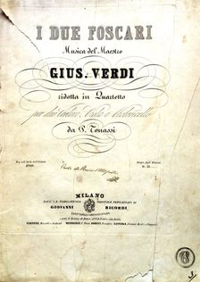 I due Foscari. Quartetto per due Violini, Viola e Violoncello, 1844