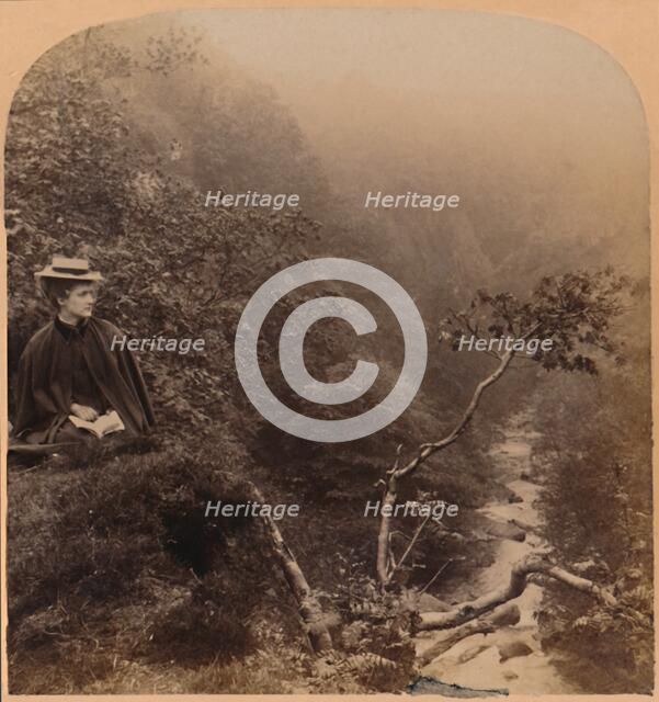 "I grant him brave, but wild as Bracklinn's thundering wave" - Scott's "Lady of the Lake", 1898.  Creator: Underwood & Underwood.