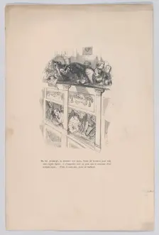 I had come to London to see a royal, but I only saw the back of another person's head. fro..., 1843. Creator: Jean Ignace Isidore Gerard