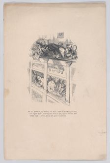 I had come to London to see a royal, but I only saw the back of another person's head. fro..., 1843. Creator: Jean Ignace Isidore Gerard