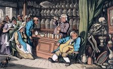 I have a secret art to cure/ Each malady which men endure 1814. Creator: Thomas Rowlandson
