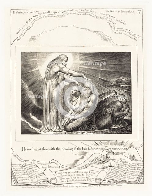 'I have heard thee with the hearing of the Ear but now my Eye seeth thee', 1825. Creator: William Blake.