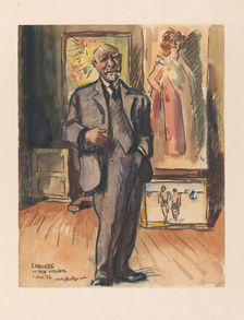 I. Israels in his studio, 1932. Creator: Willy Sluiter