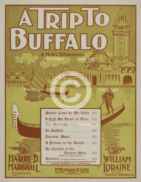 'I left ma heart in Dixie', 1901. Creator: Unknown.